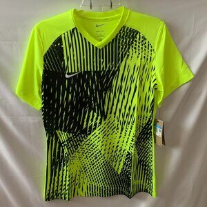 NIKE DRI-FIT Precision VI Jersey Tee in Volt Yellow Sz MEDIUM